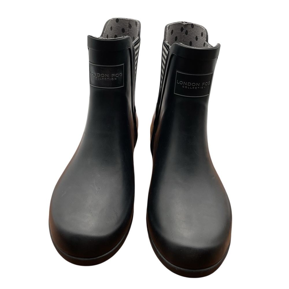 London Fog women’s Black Rain Boots size 7‎